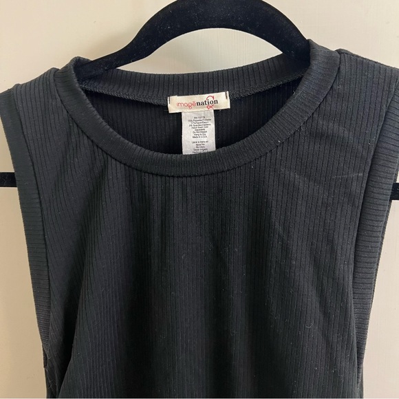 Imagenation RACER NECK RUCHED MINI DRESS - Picture 5 of 6